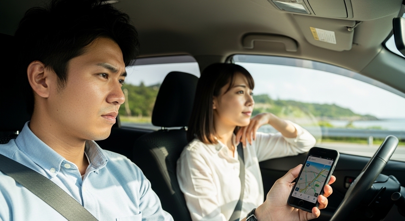 沖縄のマンスリーレンタカーにナビは必要?スマホで代用できるか徹底比較