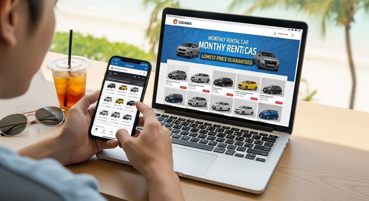 沖縄でマンスリーレンタカーを予約するならアプリ?サイト?最安で借りる方法