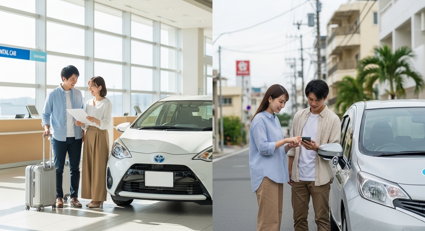  沖縄でマンスリーレンタカーとカーシェアを比較｜長期利用でどちらが安いか徹底解説