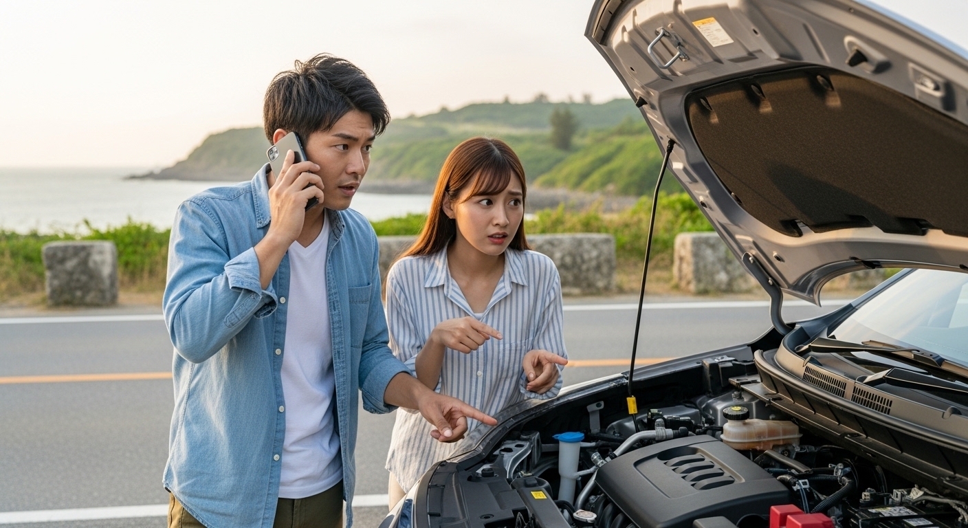 沖縄でマンスリーレンタカーの車両トラブル時はどうする?対応方法を解説