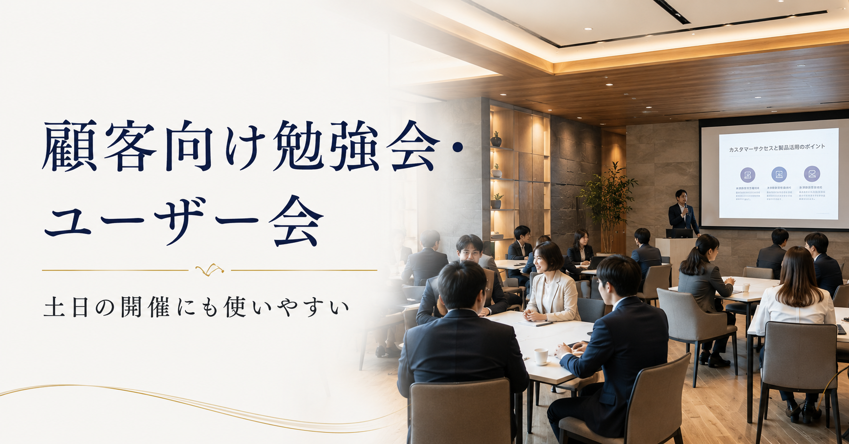 顧客向け勉強会・ユーザー会は、場所選びで参加体験が変わる