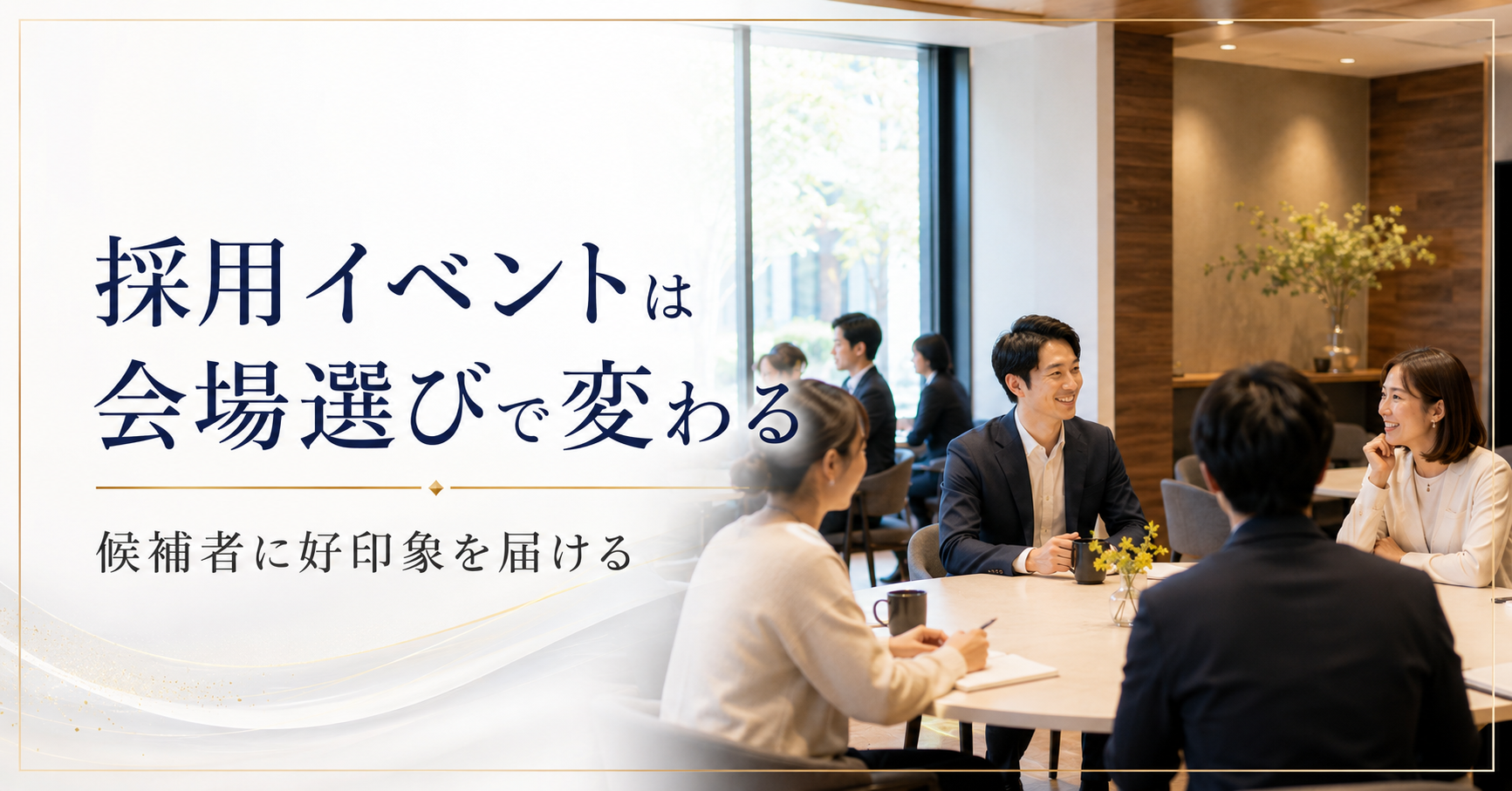 採用イベントの印象は、会場選びで変わる