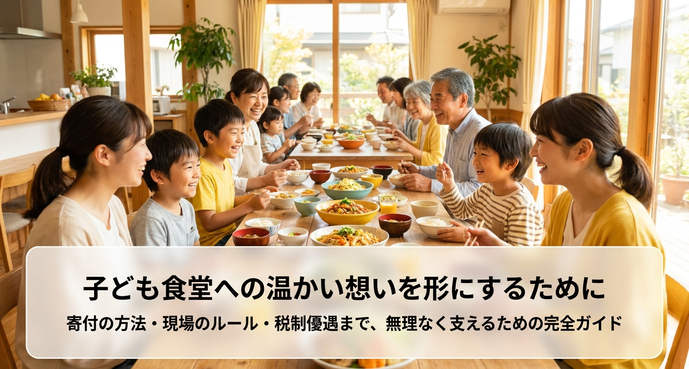子ども食堂の寄付方法と安心の選び方