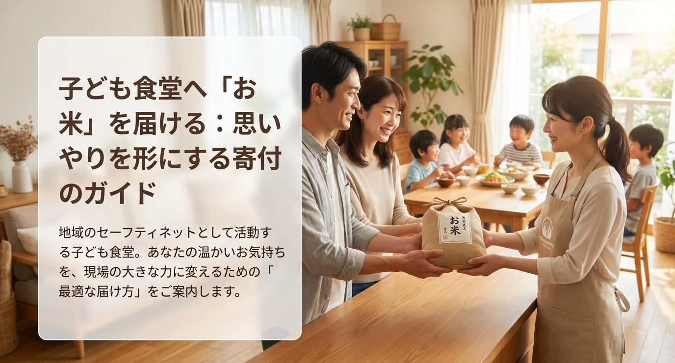 【初心者必見】子ども食堂が本当に喜ぶ「お米の選び方」と失敗しない寄付のコツ