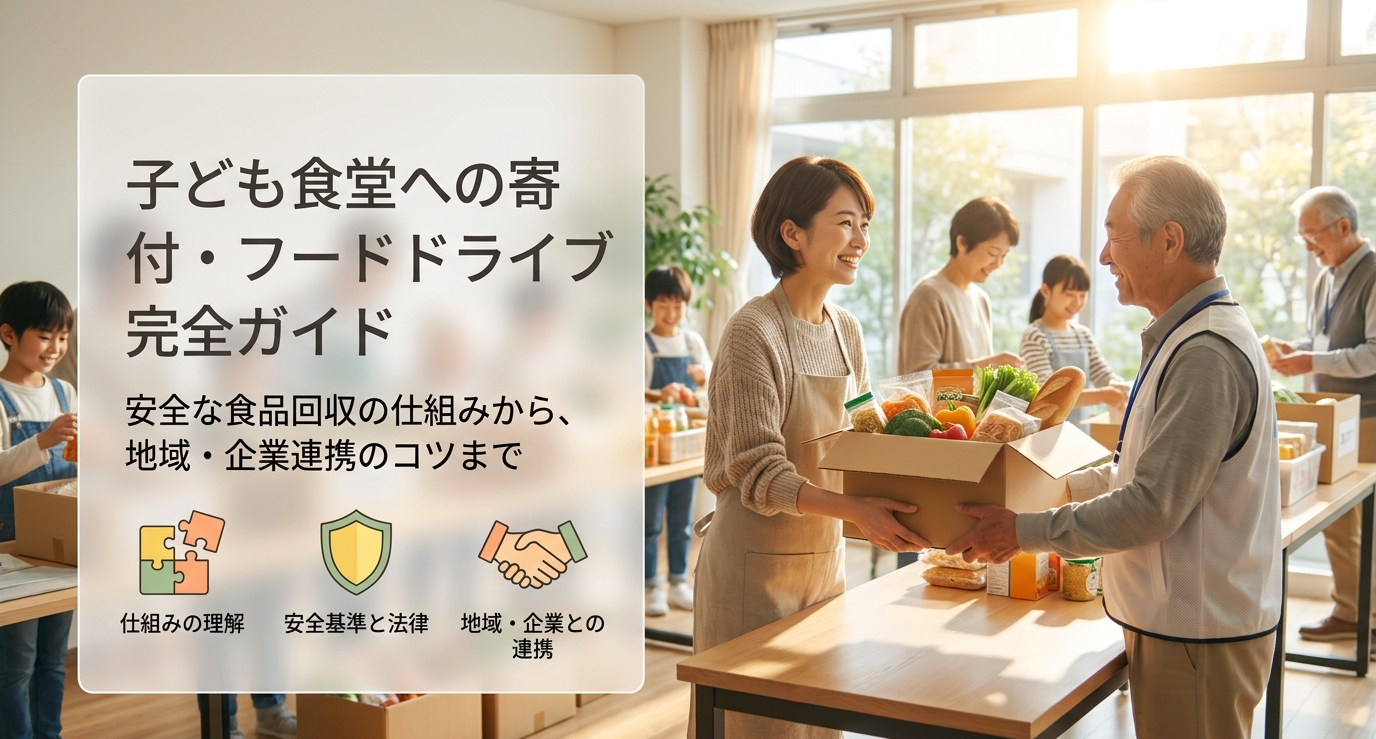 子ども食堂フードドライブ完全ガイド|寄付できる食品・法律・運営方法を徹底解説