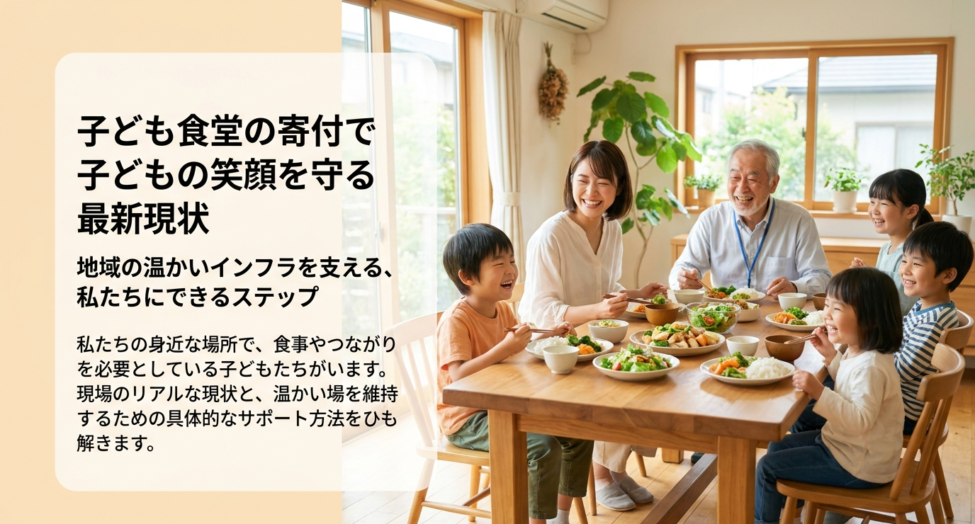 あなたの善意が未来の笑顔に！子ども食堂の寄付で子どもの笑顔を守る最新現状と応援手順