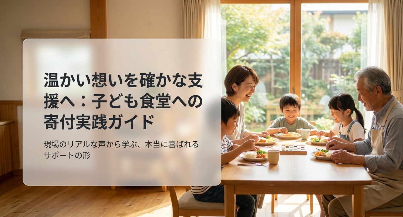 子ども食堂の寄付をスムーズに！実践者のリアルな声から学ぶ「応援の具体的手順」
