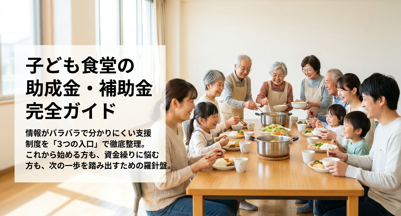 子ども食堂の助成金一覧|国・自治体・民間の支援制度を解説