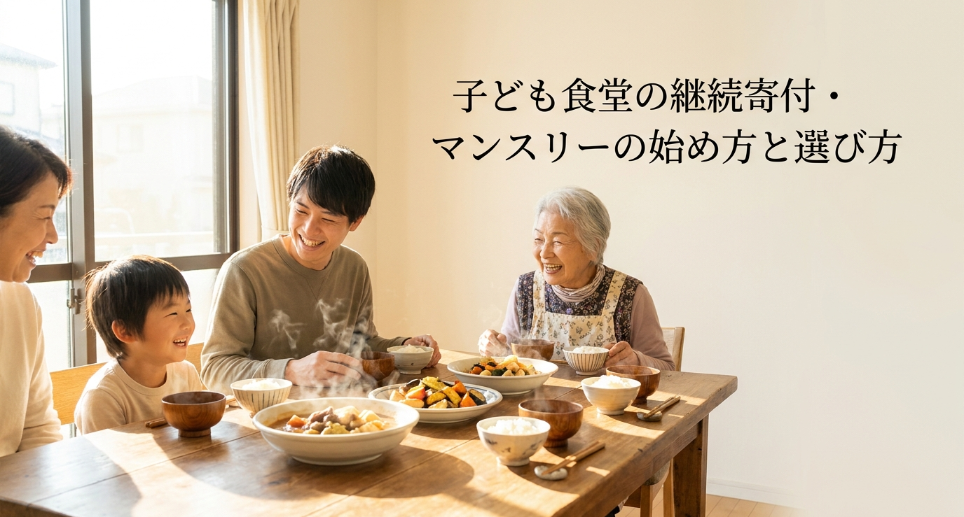 子ども食堂の継続寄付・マンスリーの始め方と選び方