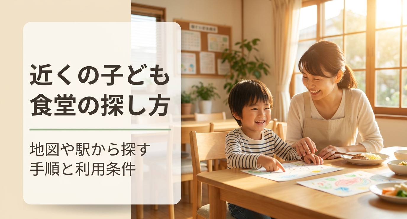 近くの子ども食堂の探し方|地図や駅から探す手順と利用条件