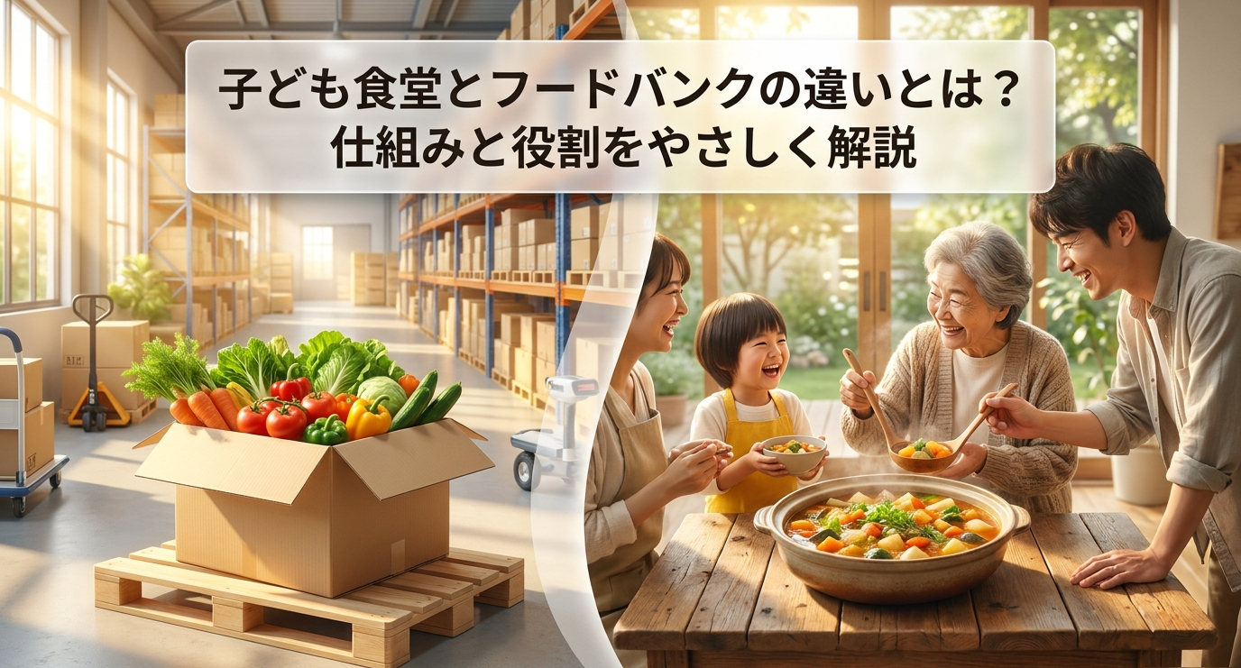 子ども食堂とフードバンクの違いとは?仕組みと役割をやさしく解説