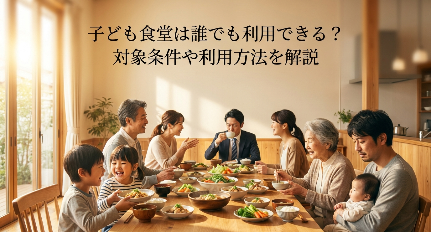 子ども食堂は誰でも利用できる?対象条件や利用方法を解説