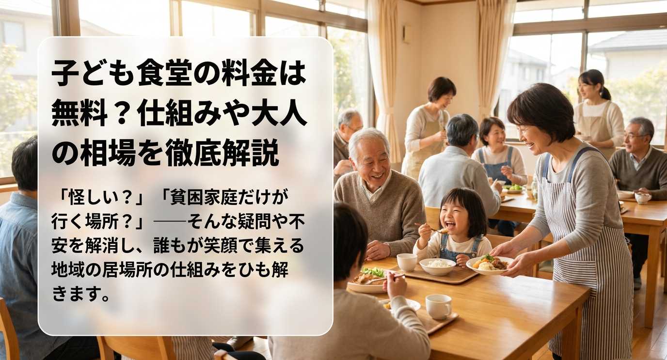 子ども食堂の料金は無料？仕組みや大人の相場を徹底解説