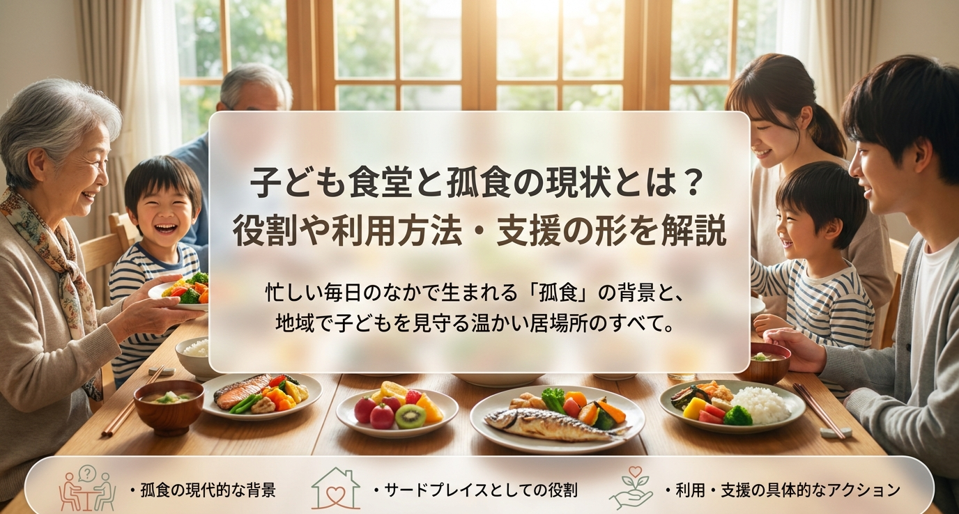 子ども食堂と孤食の現状とは？役割や利用方法・支援の形を解説