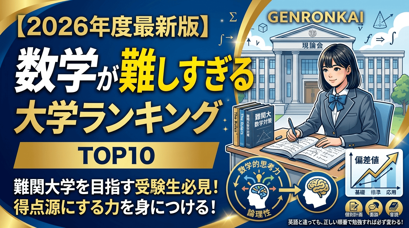 【2026年度最新版】数学が難しすぎる大学ランキングTOP10｜難関大学を目指す受験生必見！