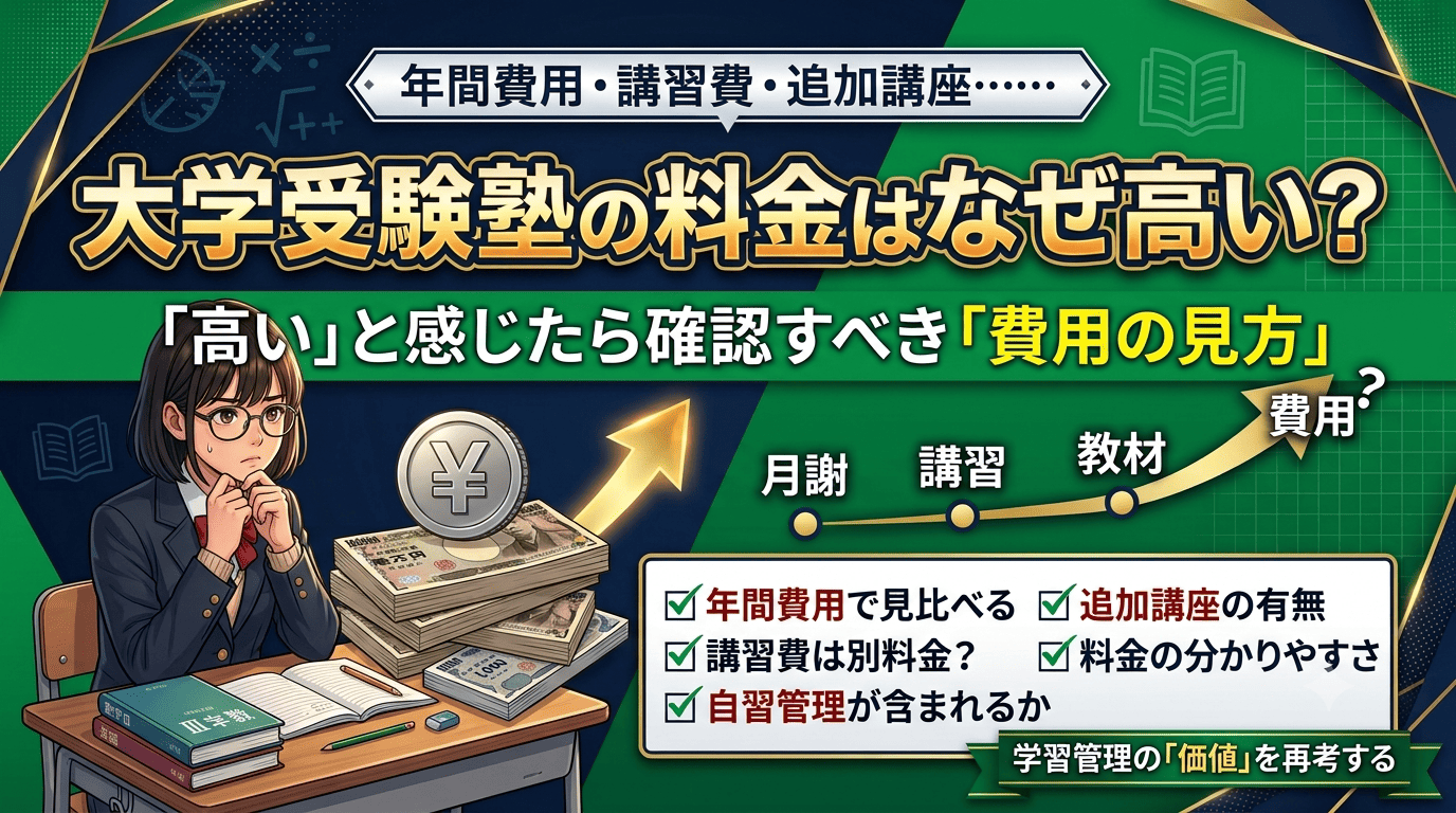 大学受験塾の料金はなぜ高い？御茶ノ水で塾を選ぶ前に知るべき費用の見方