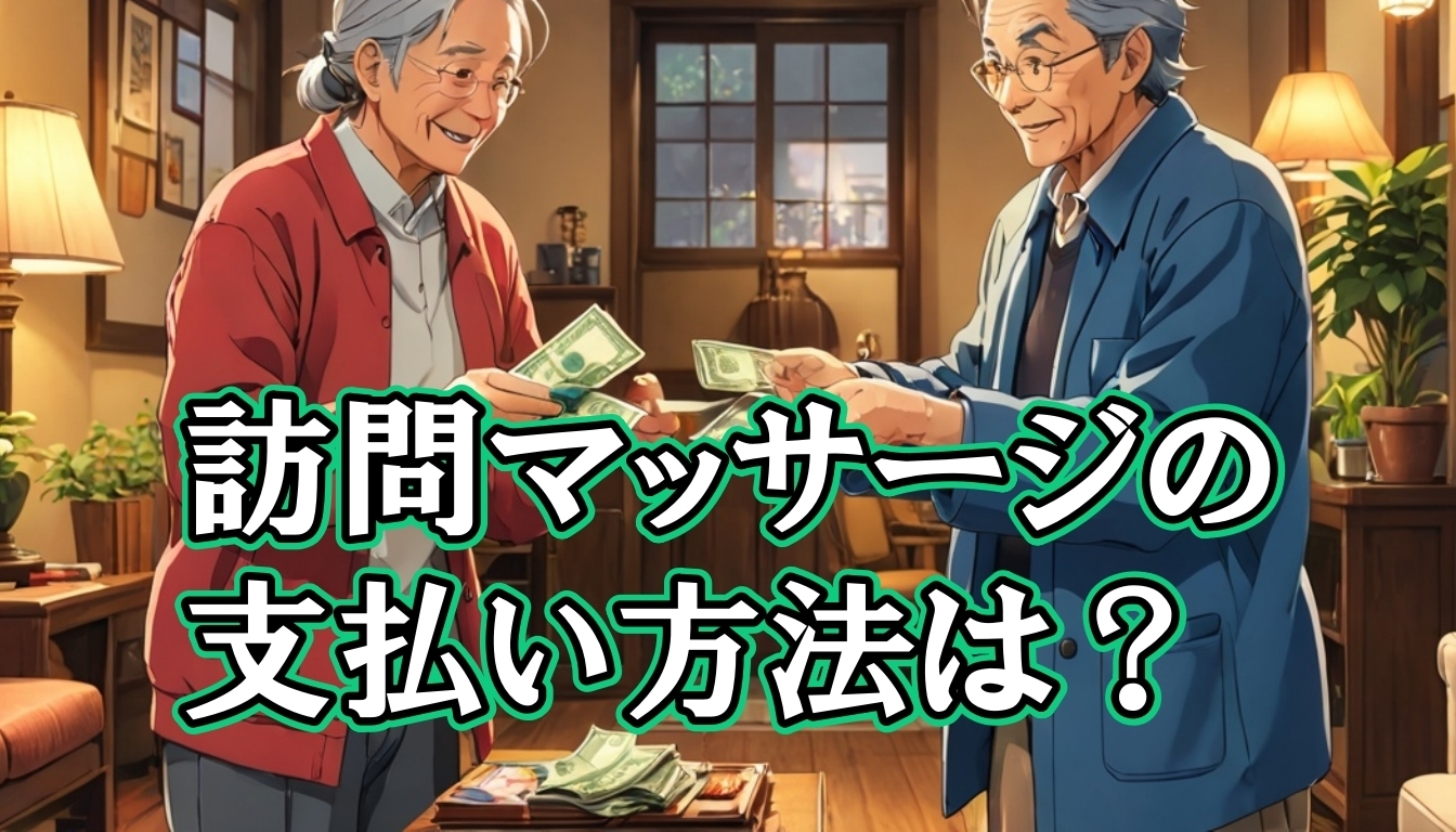 訪問マッサージの支払い方法は？