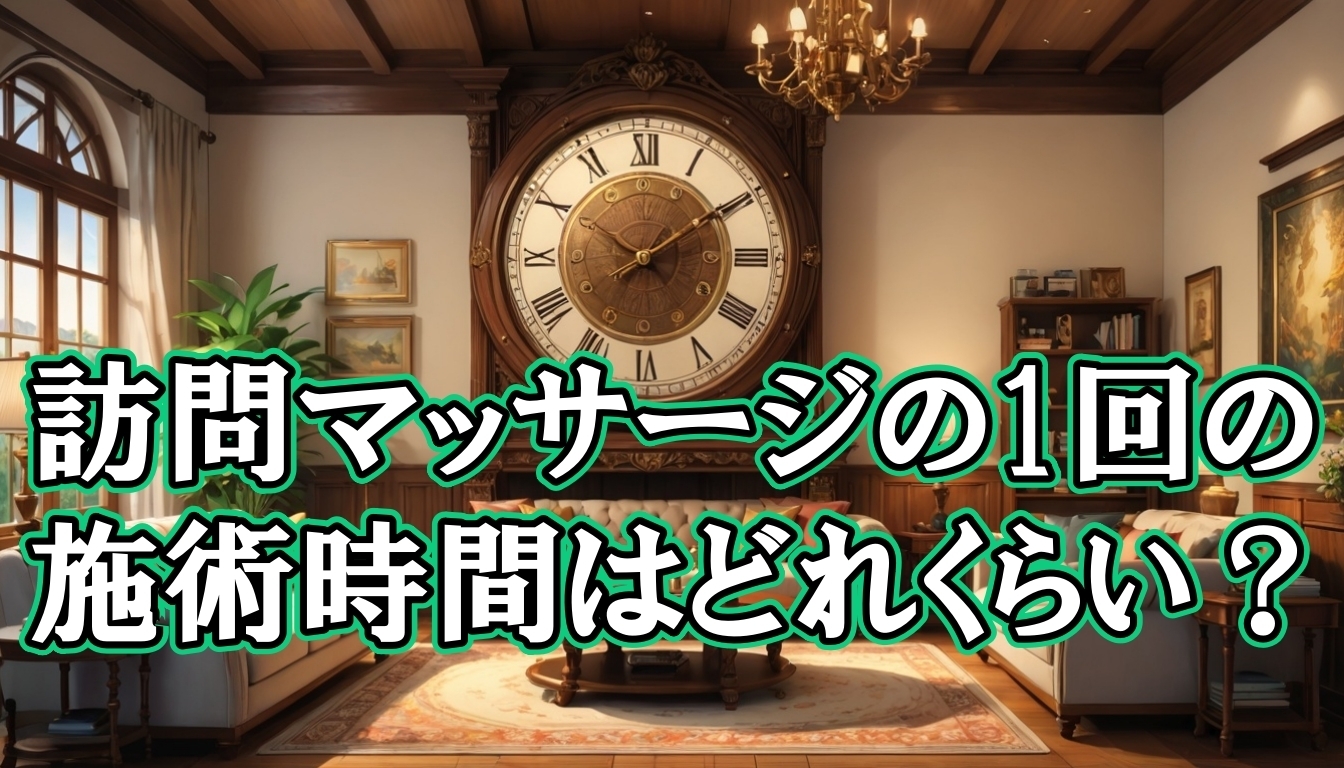 訪問マッサージの1回の施術時間はどれくらい？