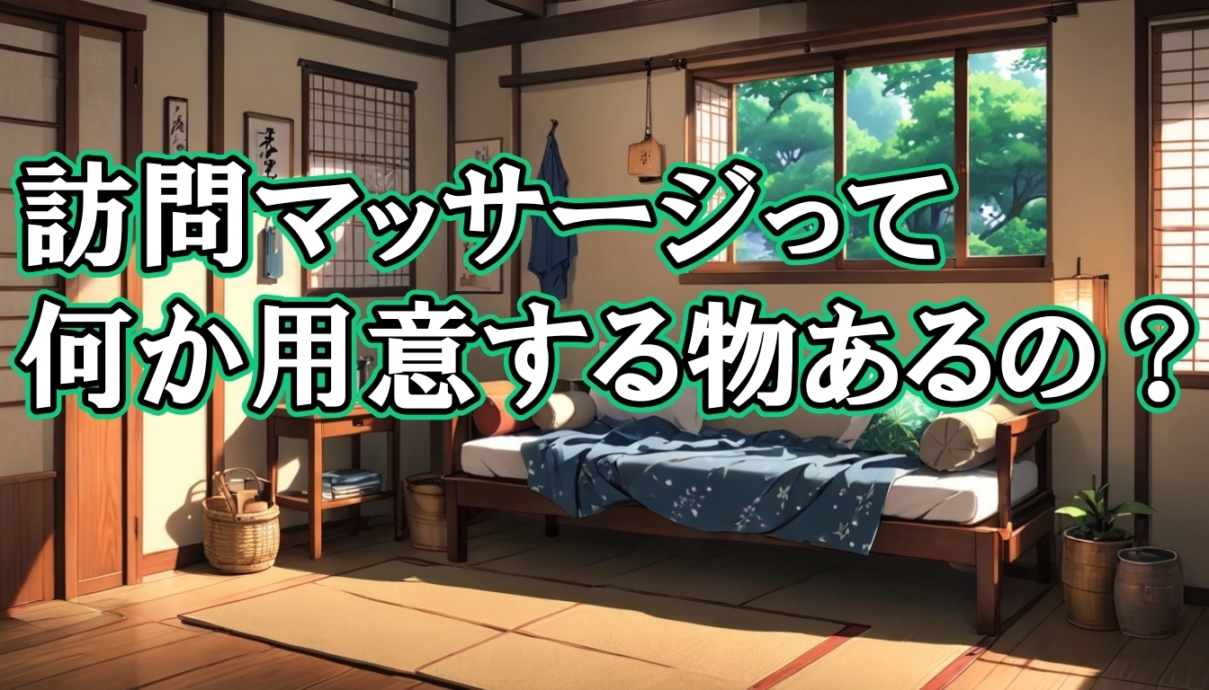 訪問マッサージって何か用意する物あるの?