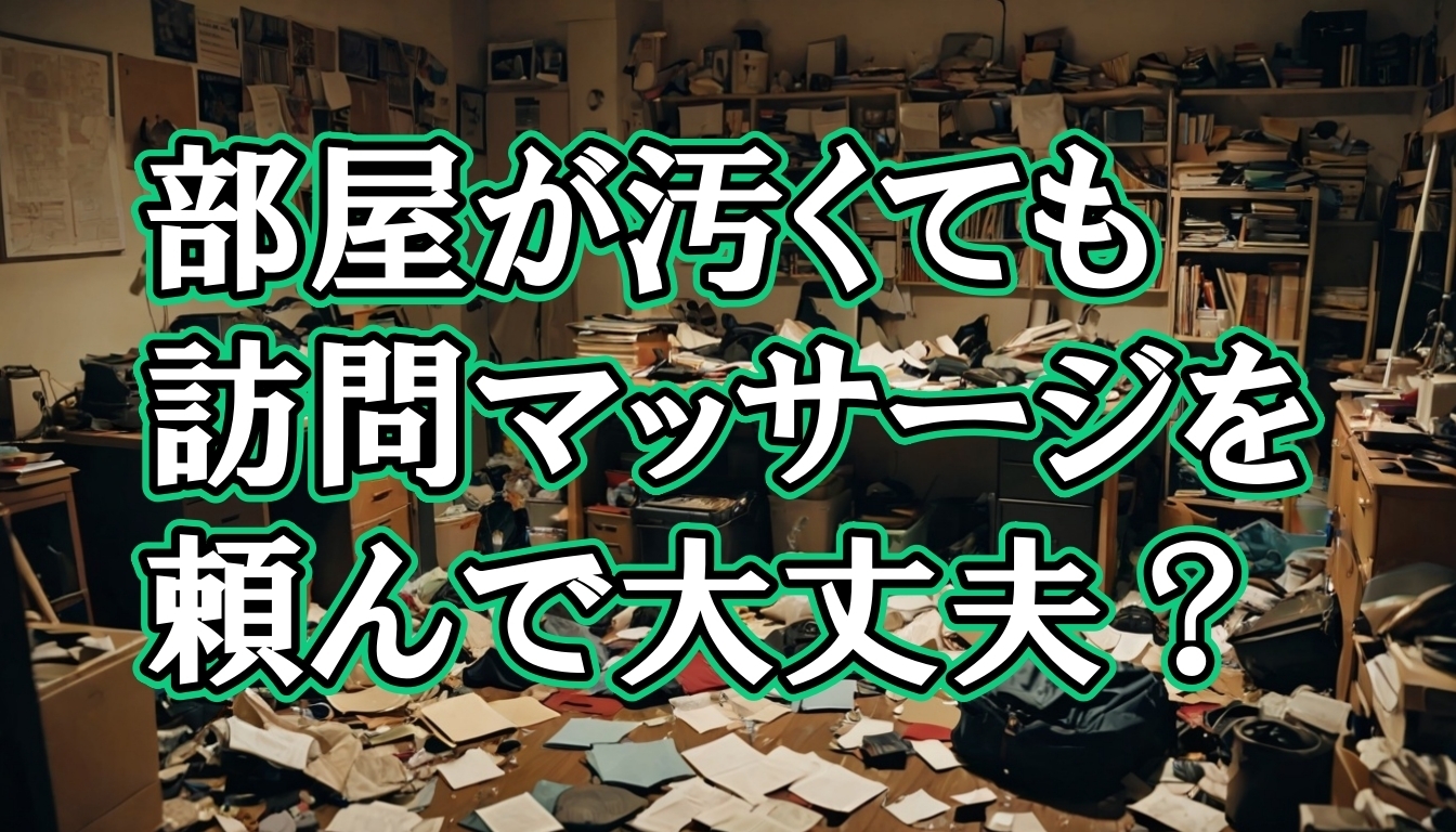 部屋が汚くても訪問マッサージを頼んで大丈夫？