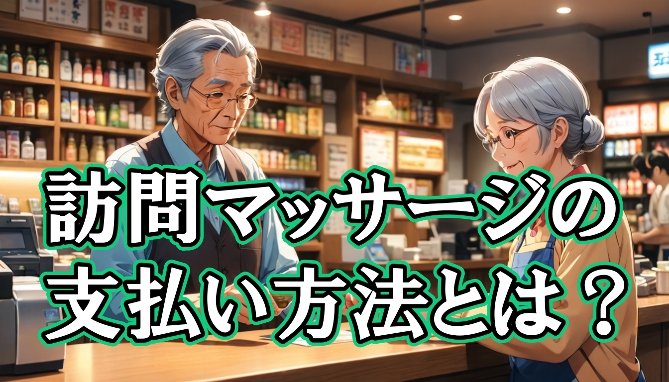 訪問マッサージの支払い方法とは?