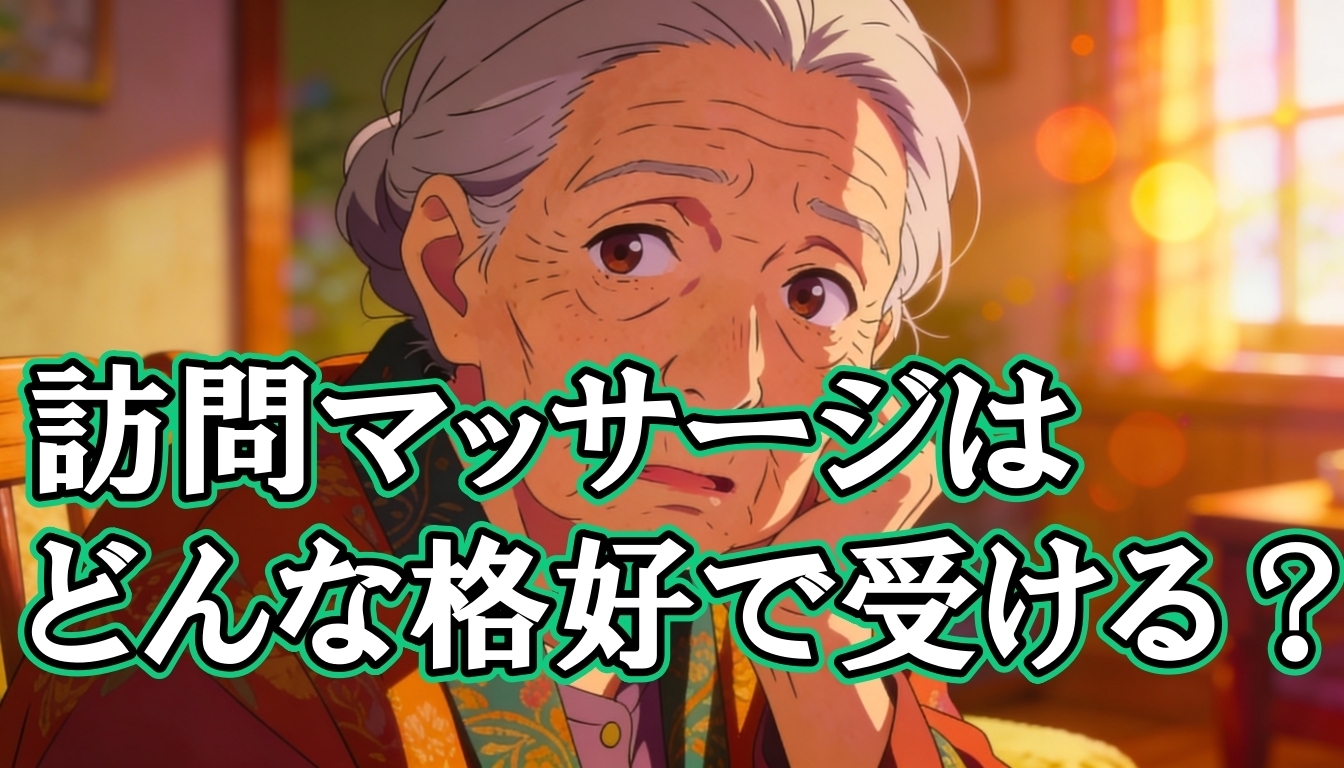 訪問マッサージはどんな格好で受ければいい？