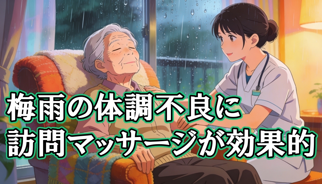 梅雨の体調不良に訪問マッサージが効果的