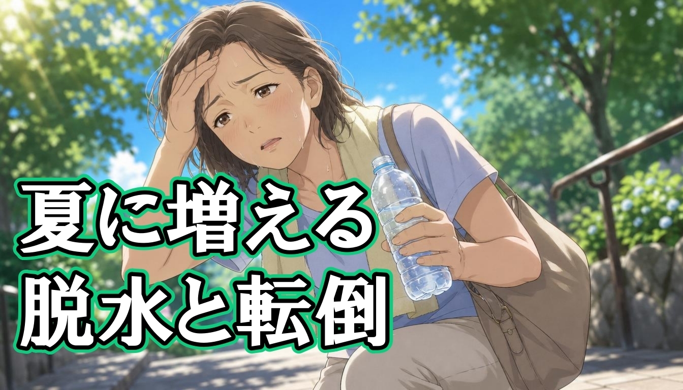 夏に増える脱水と転倒