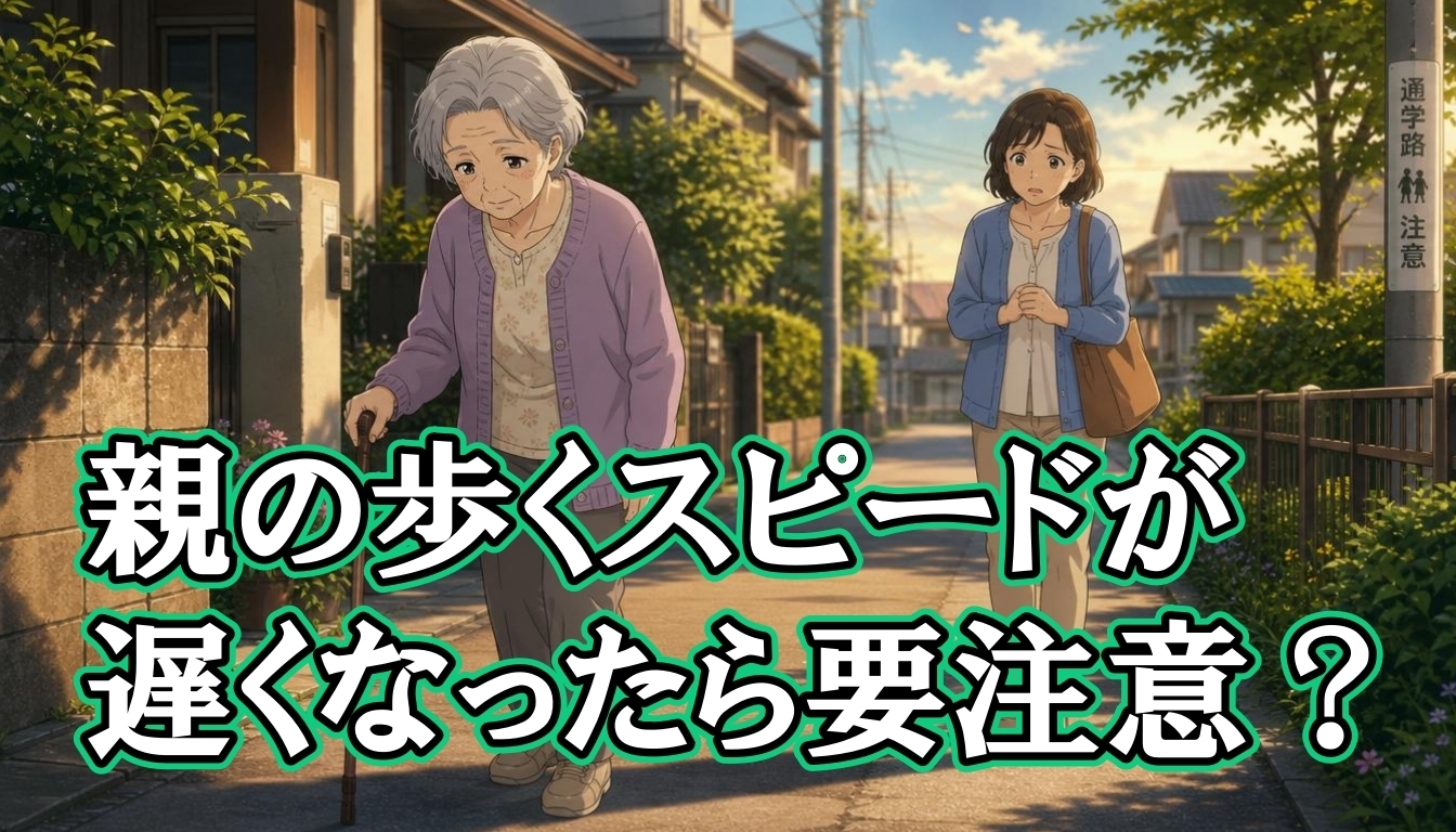 親の歩くスピードが遅くなったら要注意?