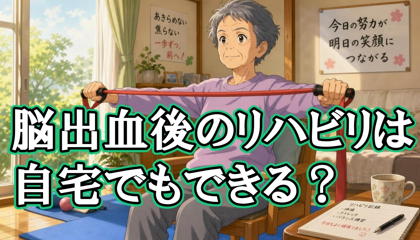 脳出血後のリハビリは自宅でもできる?