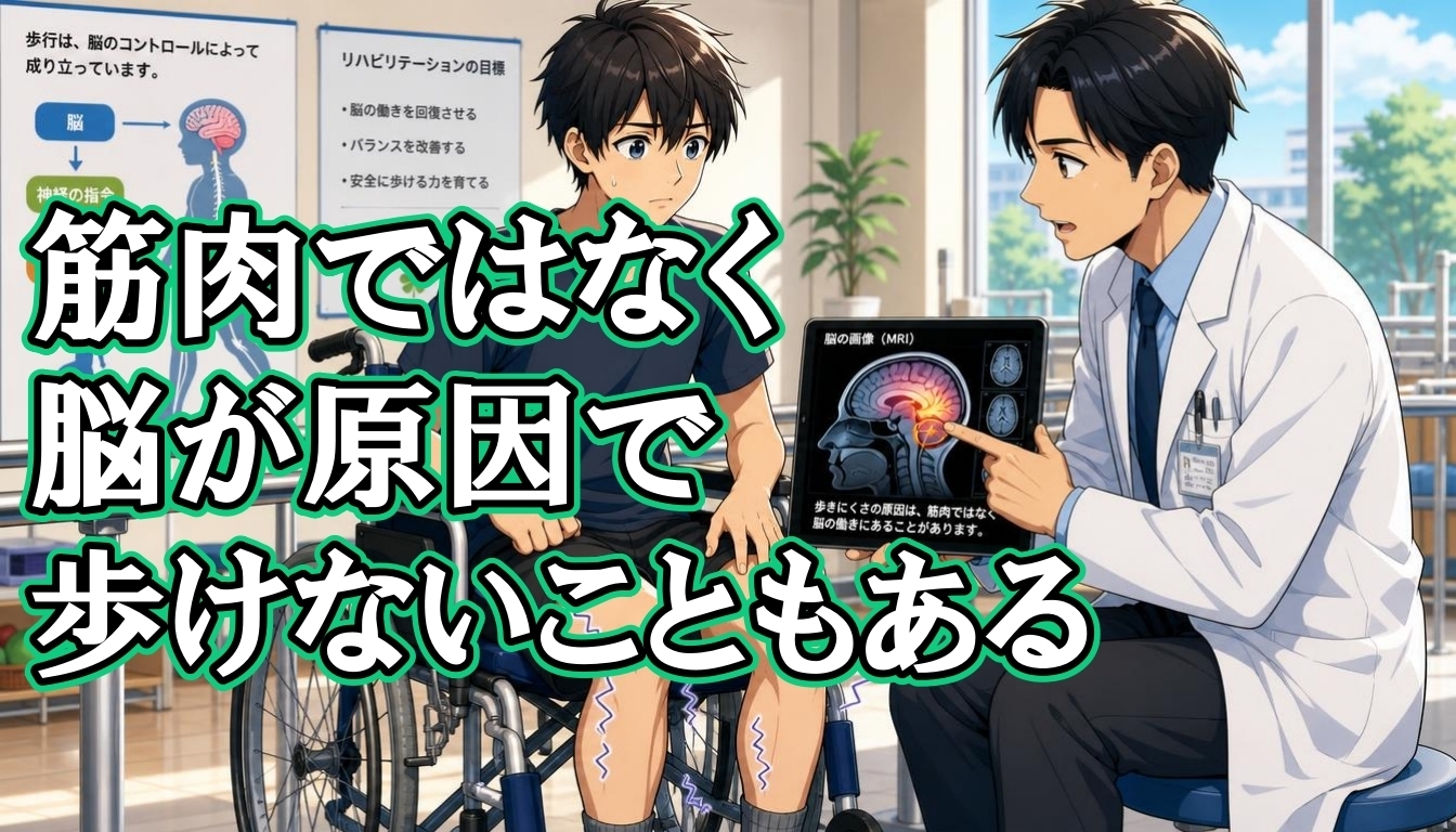 筋肉ではなく脳が原因で歩けないこともある