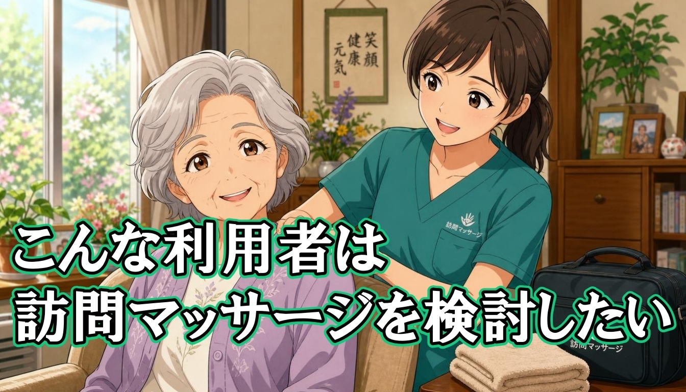 こんな利用者は訪問マッサージを検討したい