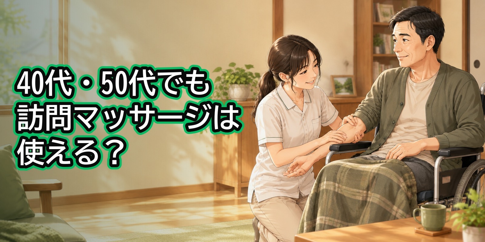 40代・50代でも訪問マッサージは使える?「若いから対象外」と思っていた方へ