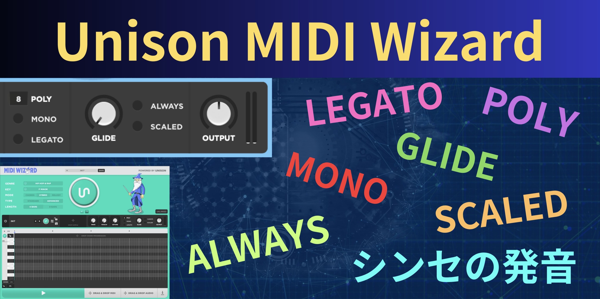 Unison MIDI Wizard 2.0 の使い方　⑤シンセの発音