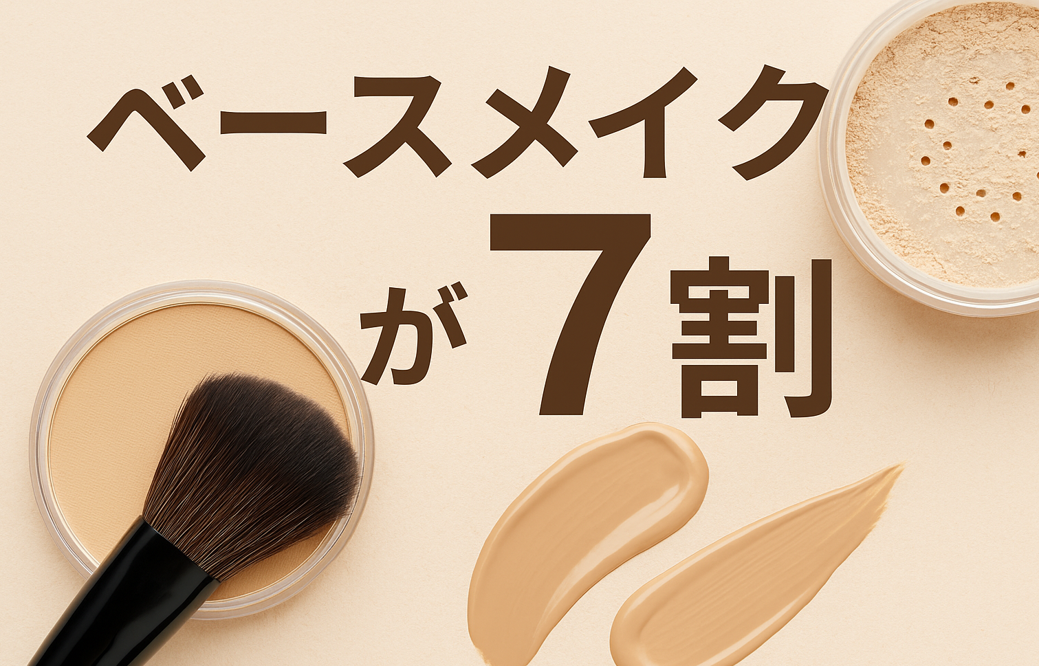 メイクは「ベースメイクが7割」|色を選ぶ前に美しい肌の土台を作ろう!