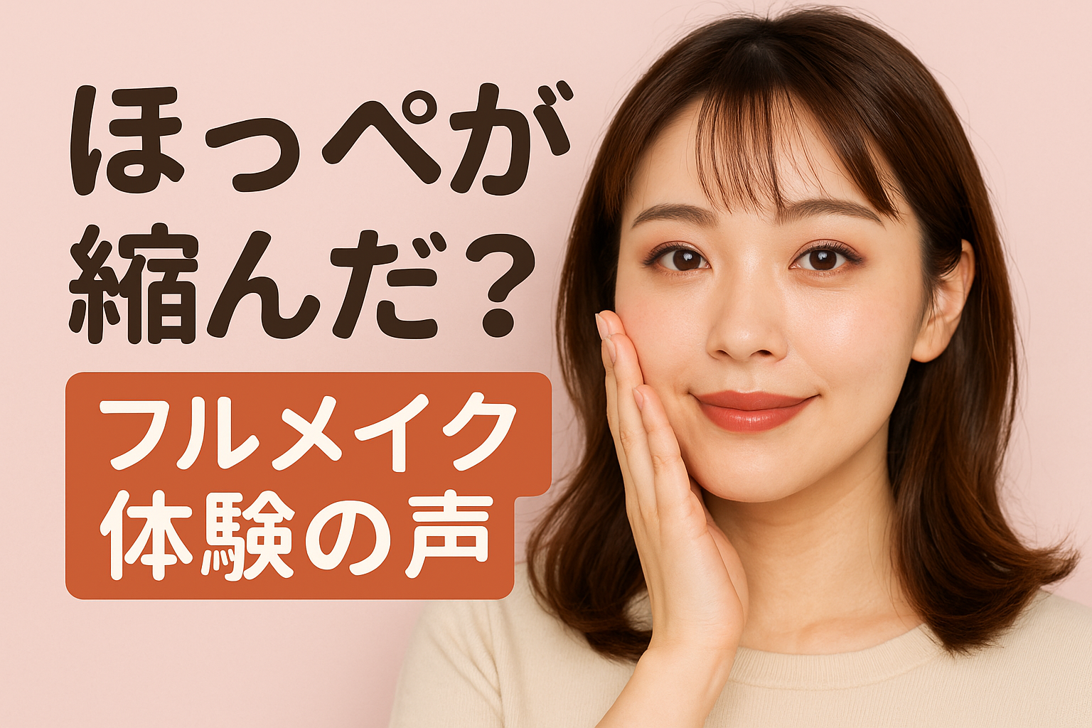 「ほっぺが縮んだ!?」フルメイク体験のお客様の声