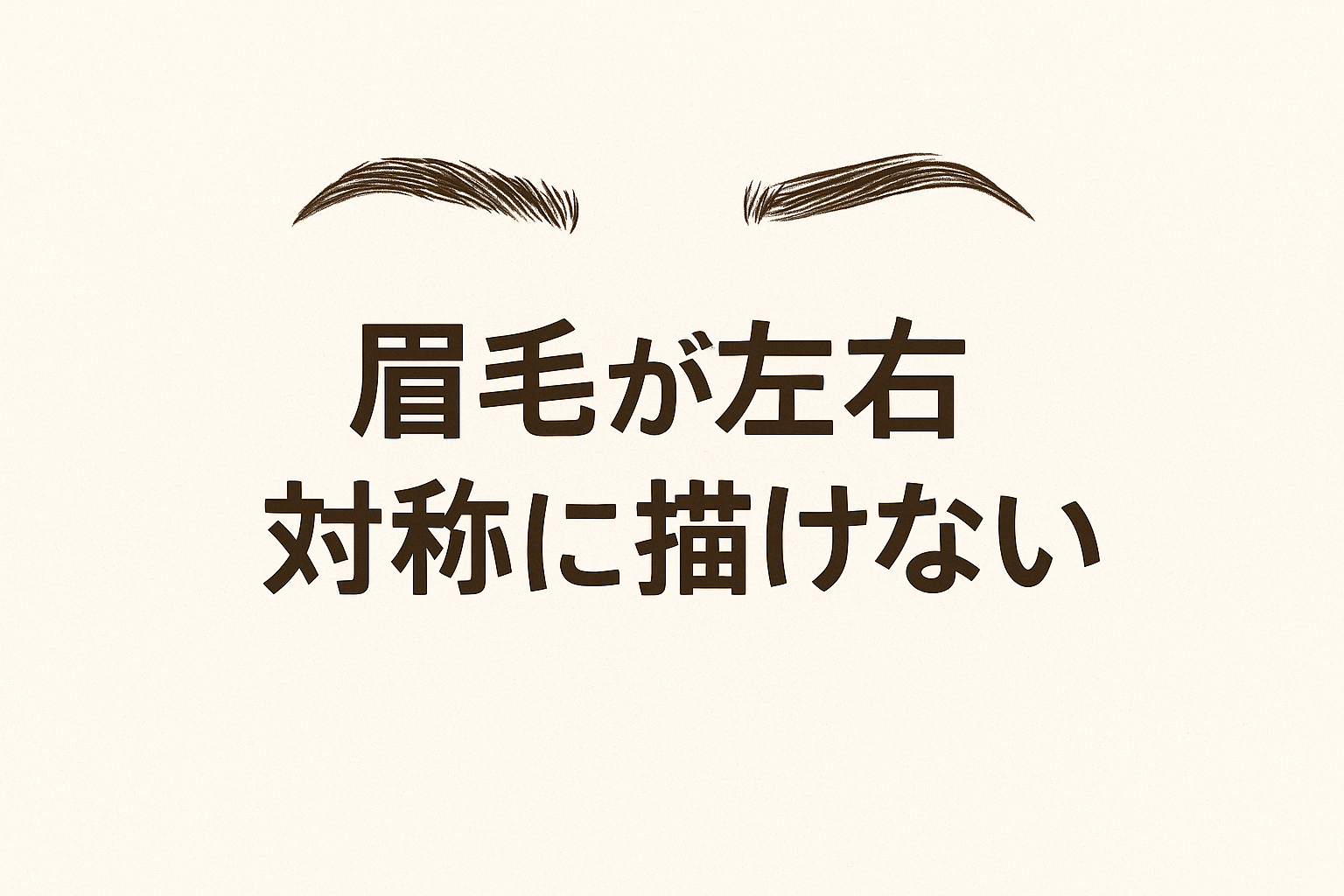 「眉毛が左右対称に描けない」と悩んでいたあなたへ。問題は左右対称じゃなかった!