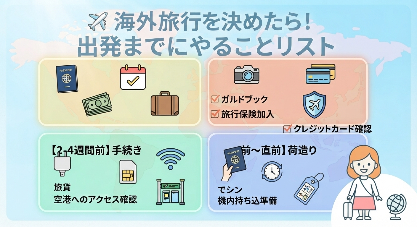 ✈️ 海外旅行を決めたら！出発までにやることリスト＆スケジュール