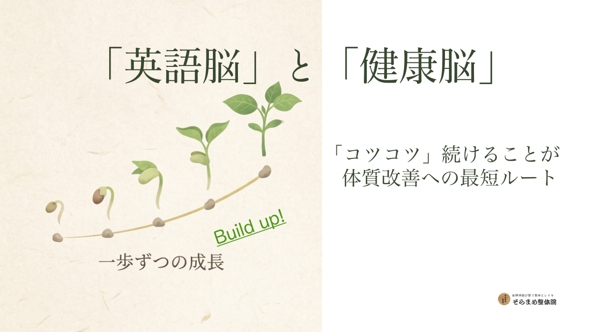 「英語脳」と「体質改善」の共通点｜なぜ、コツコツ続けることが「最短の近道」なのか？