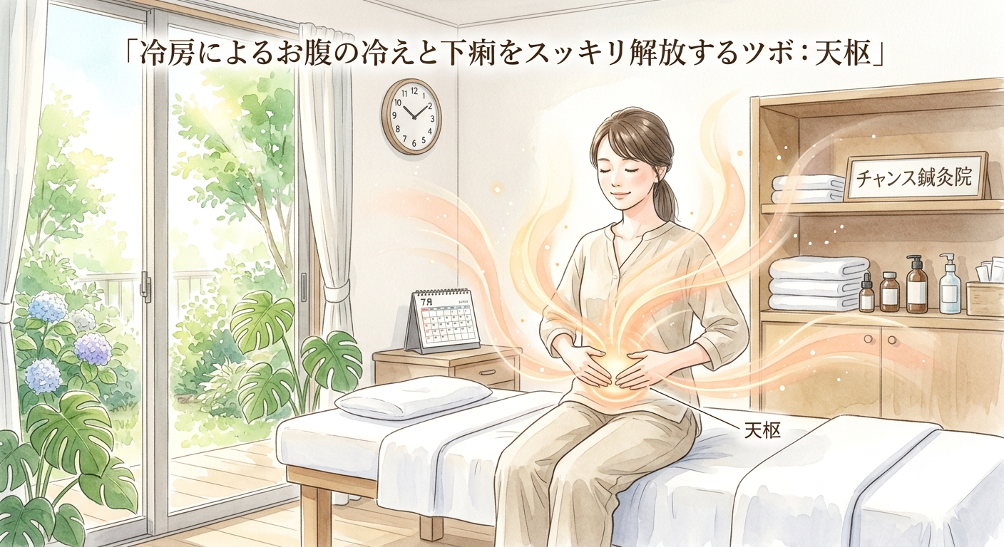 冷房によるお腹の冷え、下痢、胃腸の過緊張…一週間の疲れを内臓からリセットする「お腹の万能ツボ」🌿