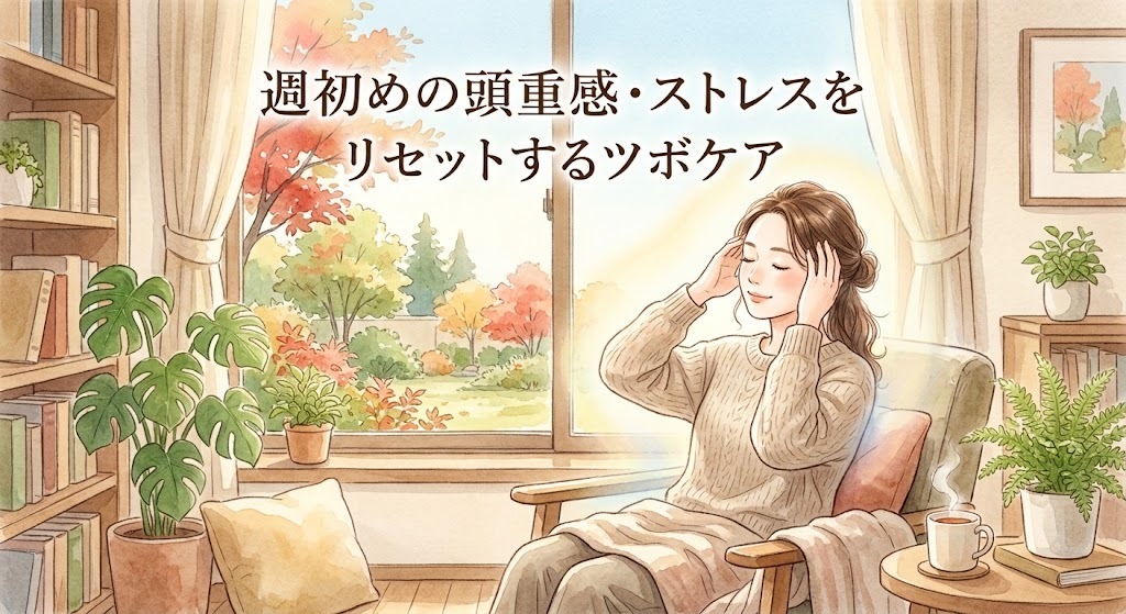 【秋の寒暖差＆脳疲労に】週初めのストレス頭痛と不眠を和らげる2大特効穴とセルフケアガイド
