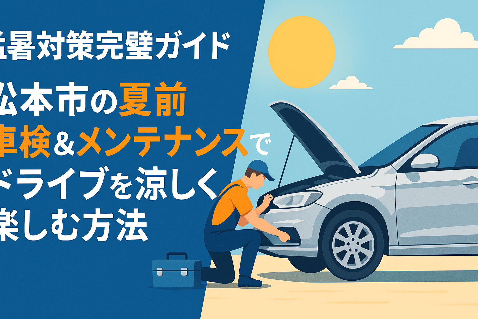 猛暑対策完璧ガイド！松本市の夏前車検＆メンテナンスでドライブを涼しく楽しむ方法