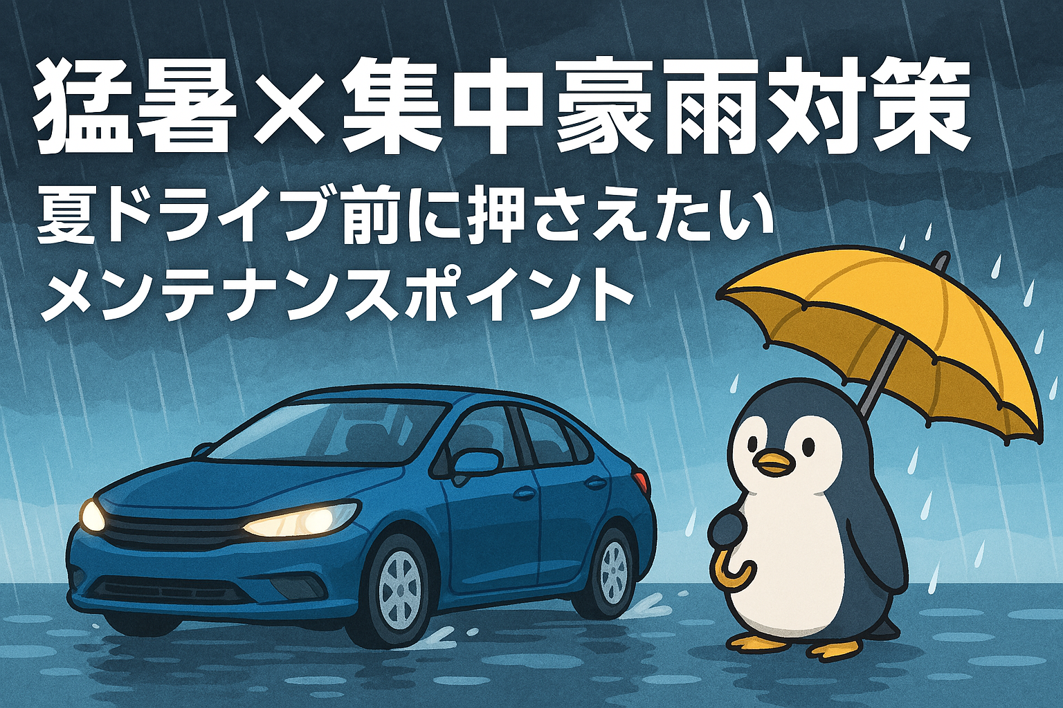 - 猛暑×集中豪雨対策:夏ドライブ前に押さえたいメンテナンスポイント