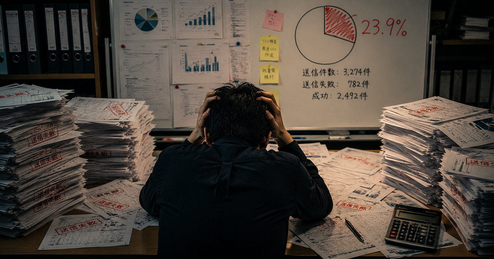 【速報】3,274件送ってみたら、送信失敗率23.9%。FAXDMの「届く」と「反応する」は別問題だった