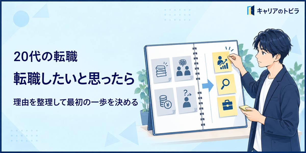 転職したいと思ったら｜20代が理由を整理して最初の一歩を決める方法