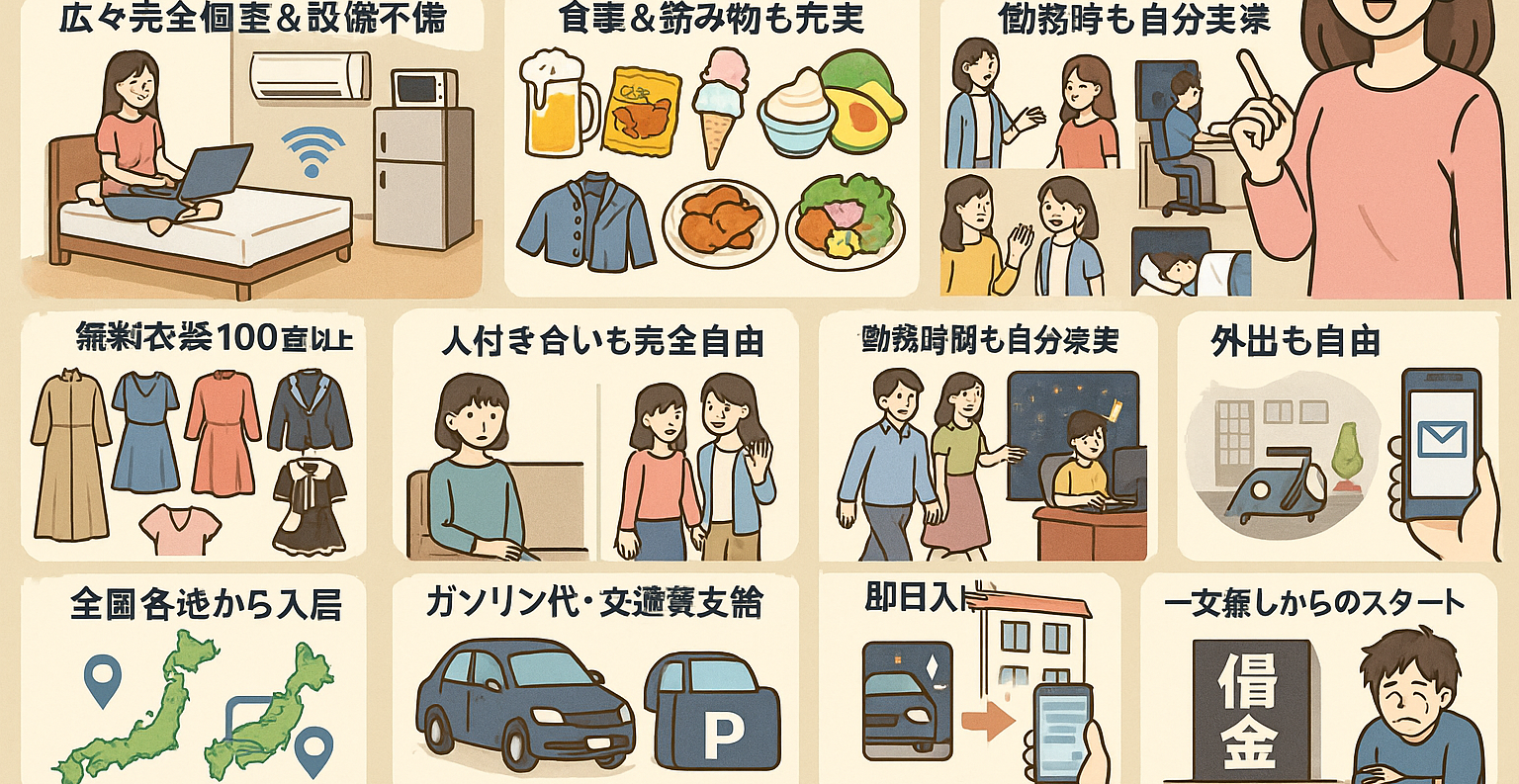 【完全無料&完全自由】住み込み生活のリアルな環境とは?