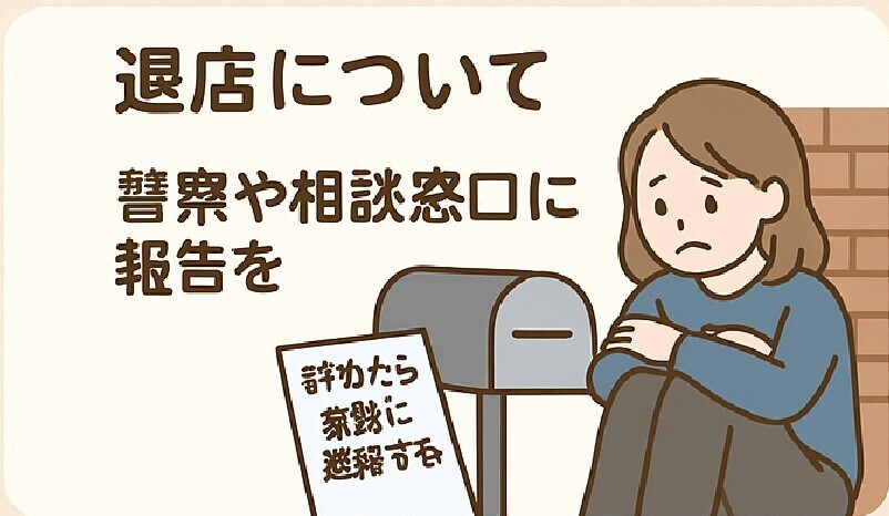 【退店トラブル】面接辞退しただけで脅迫された!? ― 家族にバレると書かれた紙が投函された時の対処法 ―