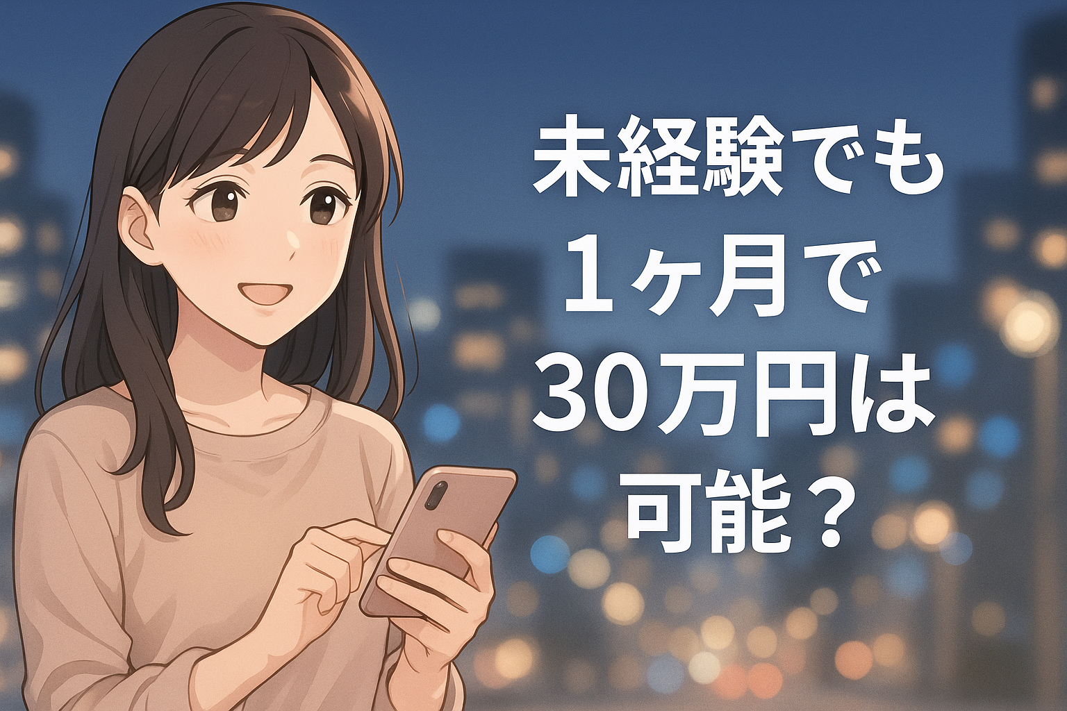 「今月中に30万円は現実的?」──22歳・未経験でも達成できる“夜×週5出勤”という選択肢。