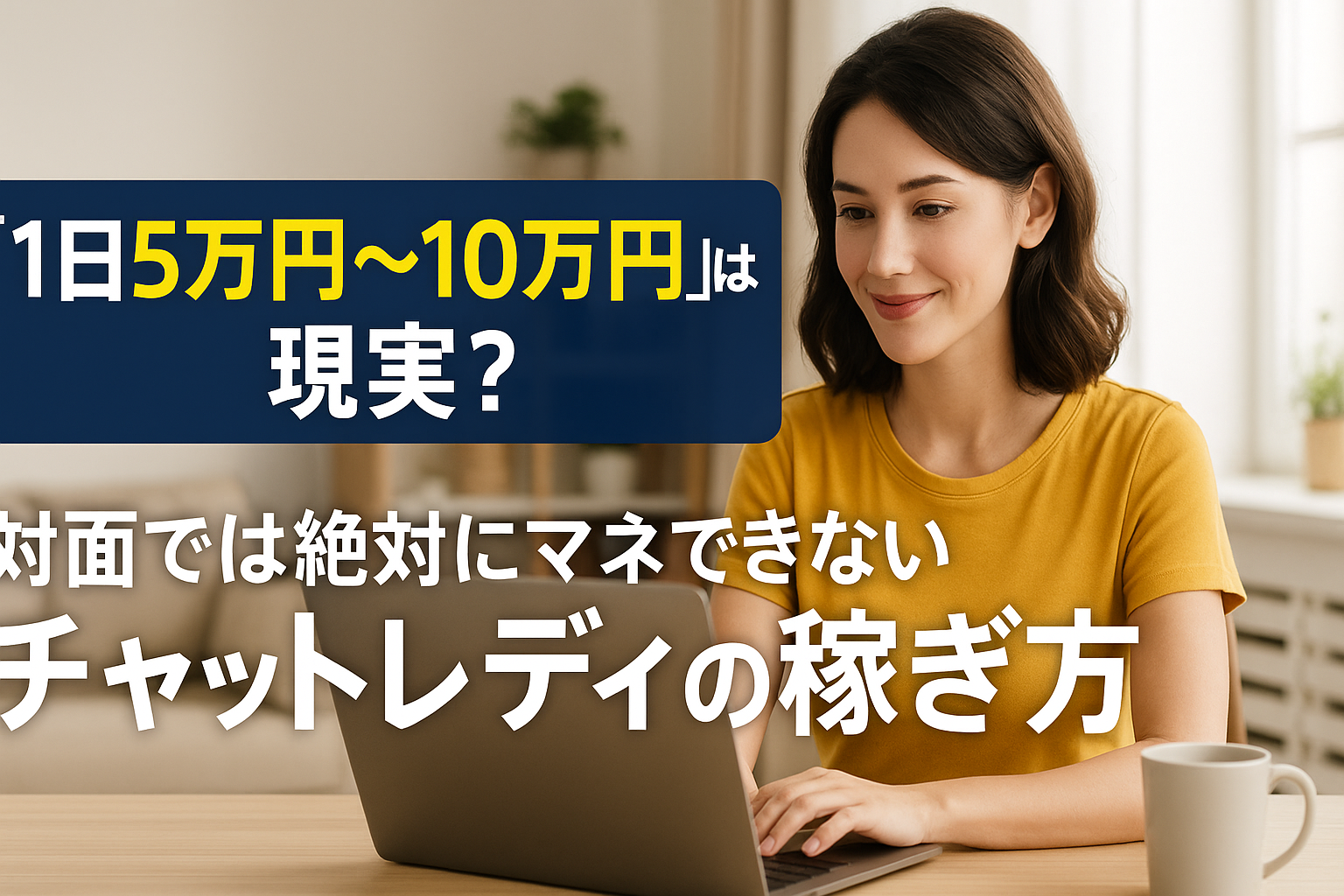 💸 「1日5万円〜10万円」は現実? 対面では絶対にマネできない“チャットレディの稼ぎ方”