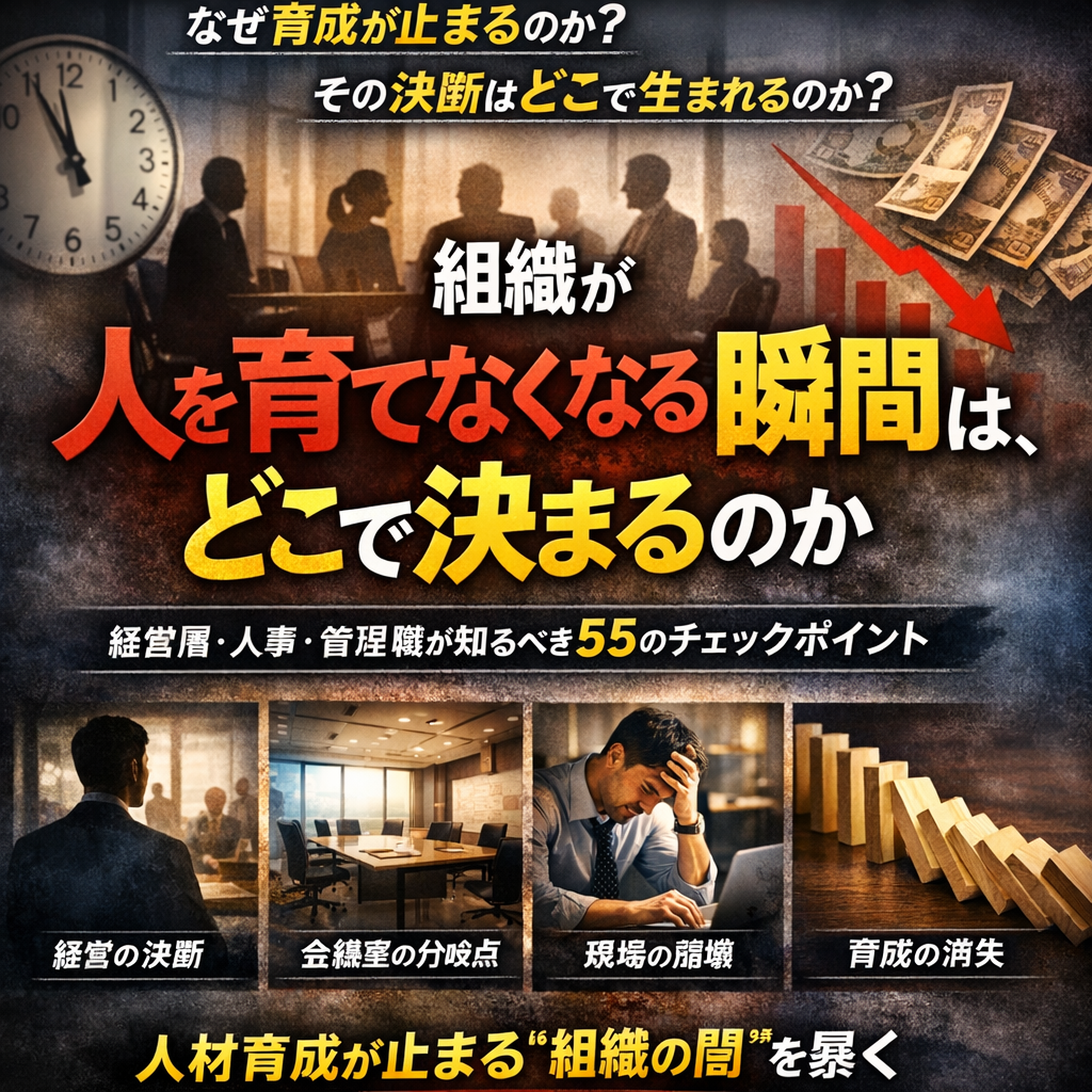 組織が人を育てなくなる瞬間は、どこで決まるのか